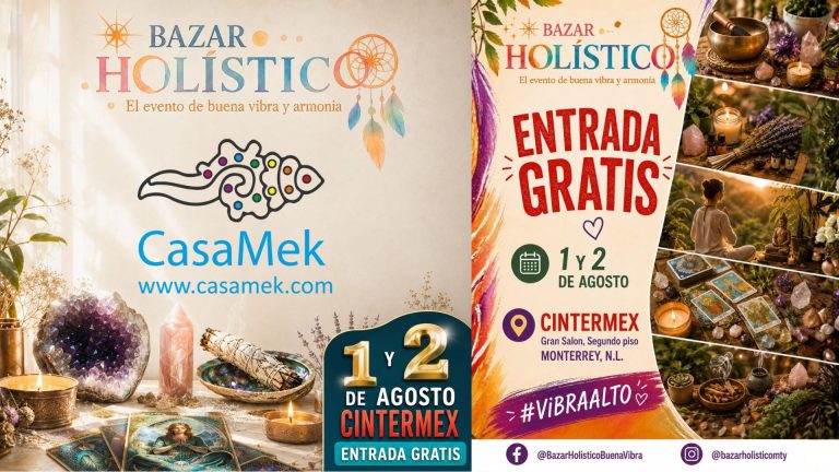 Bazar Holístico Agosto 1 y 2 Cintermex